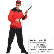 Halloween Male Vampire Cosplay Costume with Shirt/ Pants/ Vest/ Cloak，Men's Carnival Party Devil Dress Up