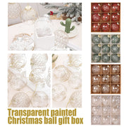9Pcs 8cm Wine Red Christmas Ball Ornaments Dark Green White Christmas Tree Party Decoration New Christmas Spheres Pendant