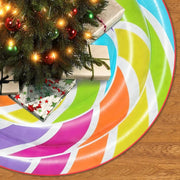 Forest Wreath Christmas Tree Skirt 36" Fall Tree Skirt Mushroom Fox Rabbit Deer Tree Mat for Thanksgiving Christmas
