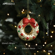 Christmas Tree Ornaments Natal Gold Bear Bell for ChristmasTree Hanging Pendants Home Party Decor New Year Navidad Decor