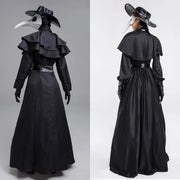 Plague Doctor Cosplay Dress Set Halloween Cosplay Costume Medieval Punk Birdman Masquerade Party Costume Props Female