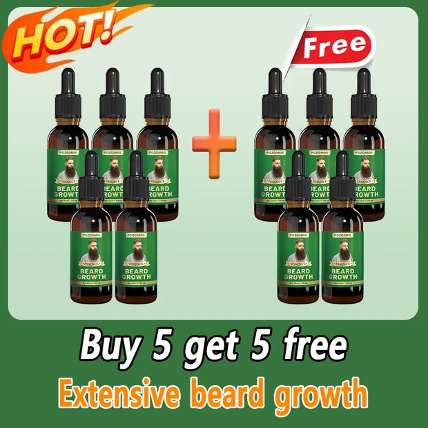 Beard Growth Serum Fast Styling Thicker Longer Fuller Beard Softening