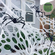 Giant Stretchy Spider Web Halloween Decor 20ft Cobweb Netting Outdoor Scary Indoor Haunt Reusable Creepy Party Must Have