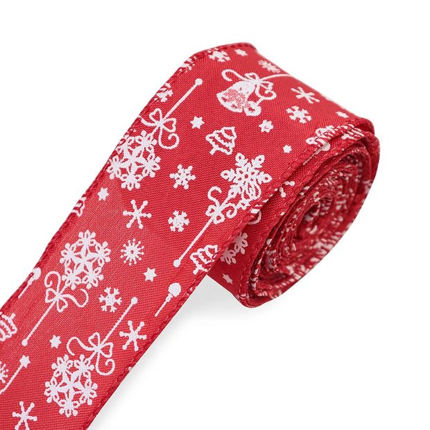 63mm Red Green Christmas Burlap Jute Ribbon Roll Wired Edge Wedding Decoration Gift Packing DIY Sewing Accessories Webbing