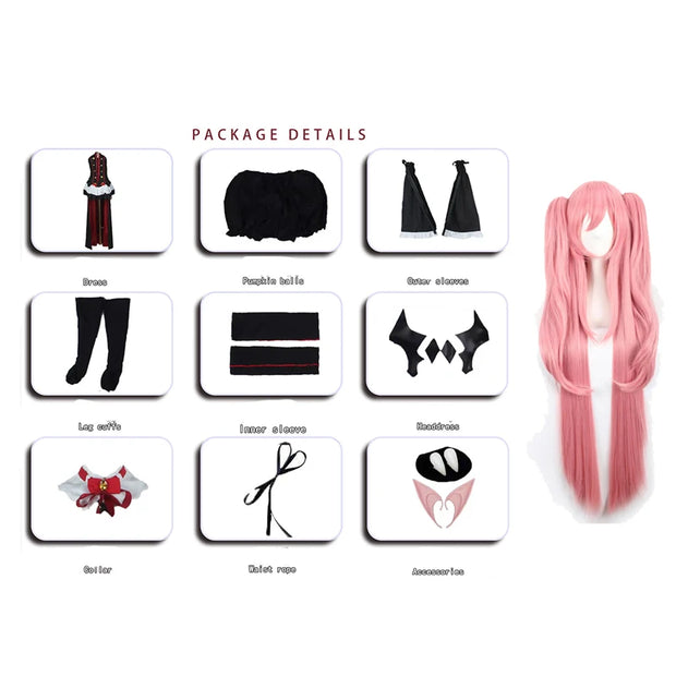 Anime Seraph Of The End Krul Tepes Cosplay Costume Owari No Seraph Witch Vampire Wig Dress Boot Woman Sexy Christmas Suit