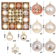 Christmas Tree Decoration 42PCS 6CM Balls Ornaments Set For Xmas Hanging Holiday Home Supplies Christmas Year Party Gifts New
