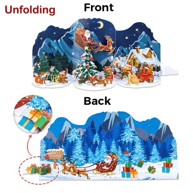 3D Pop UP Santa Cards Marry Christmas Greeting Cards Party Invitations Gifts New Year Greeting Card Anniversary Gifts Postcard
