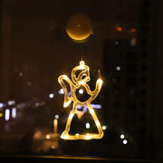 Christmas Ornaments Hanging LED Lights Bedroom Decoration Christmas Decorations Home Window Glass Decoration Warm Battery