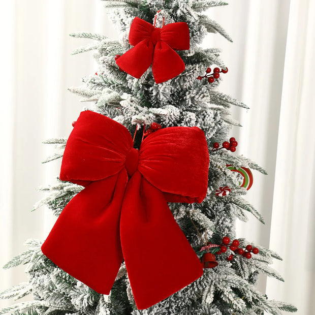 Christmas Tree Bow Decoration Merry Christmas Decoration for Home 2025 Pendant Xmas Ornaments Navidad Natal New Year Gift 2026