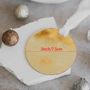 Christmas Tree Ornaments Blanks Clear Round Acrylic Flat Disc DIY Crafts for Christmas Winter New Year Party Hanging Decorations