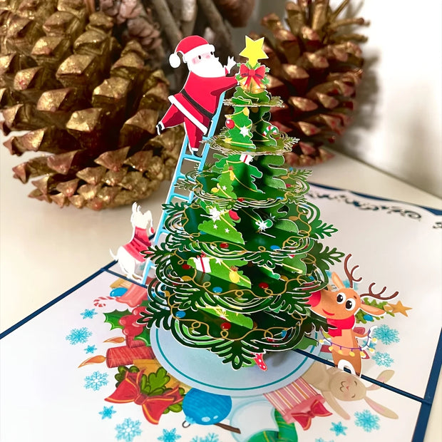 Christmas 3D Santa Claus Decorative Card | Perfect for Festive Occasions | Great Gift for Parents, Siblings, Teachers Classmates
