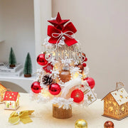 Desktop Christmas Tree Flocking Pink Set Mini Christmas Tree Ornaments DIY Christmas Gift Christmas Tree Decoration
