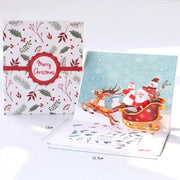 3D Pop UP Santa Cards Marry Christmas Greeting Cards Party Invitations Gifts New Year Greeting Card Anniversary Gifts Postcard