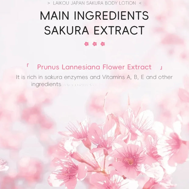 Cherry Blossom Body Cream 200g Moisturizing Lotion Daily Skin Care Essential Holiday Gift Idea