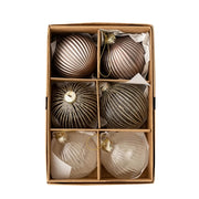 Set/6pcs Christmas Bauble,Glass Balls Ornaments Perfect for Tree Decoration Beautiful Hangers Decors Eye-catching Accent