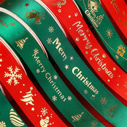 5Yards Christmas Ribbon Printed Christmas Polyester Ribbon For Handmade Design Christma Decoration DIY Cake Bouquet Gift Packing