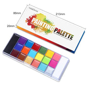20 Color Body Painting Makeup KitWater Based Face Body Paint Art with 10 Artist Brushes for Halloween Christmas Costume Party