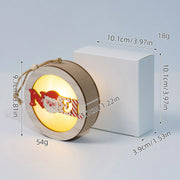 Christmas Wood Luminous Light Pendant Tabletop Decoration Christmas Ornament Holiday Home Wooden Christmas Tree Decoration