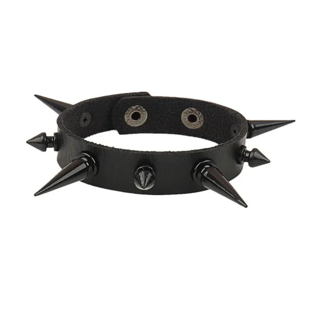 Hip Hop Rock PU Leather Bracelet Men and Women Punk Spikes Rivets Skull Heart Cross Creative Party Bracelet Jewelry Accessories