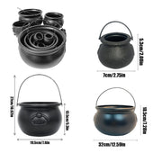 Witches Cauldron Halloween Candy Bowl Witches Cauldron Set Storage Bucket Home Decorations for Party Cabinet Desktop Tabletop