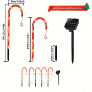 Solar-Powered Candy Cane Christmas Lights, with 8 Modes - Perfect for Lawn, Yard, Garden & Xmas Tree, Christmas Decor