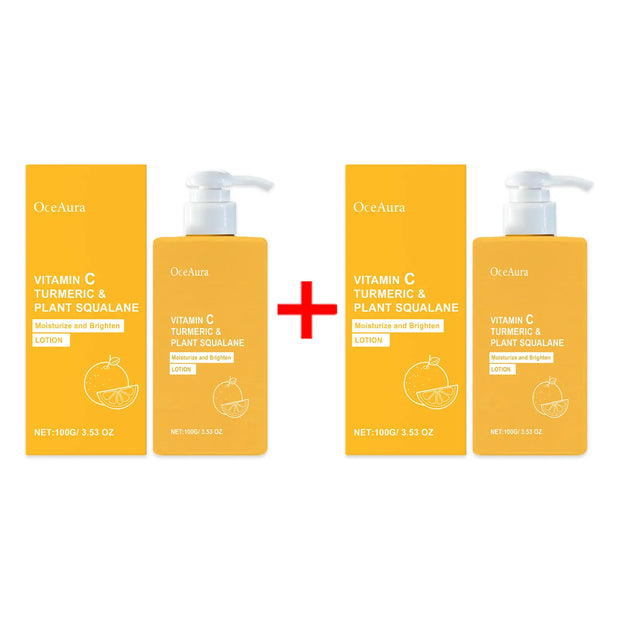 Vitamin C Lightening Body Lotion Deep Hydration Improve Rough Dullness Fade Melanin Turmeric Cream Brightening Skin Care Product