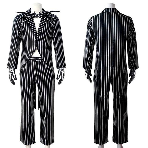 The Nightmare Before Christmas Cosplay Costume Jack Skellington Cosplay Jack Mask Uniform Clothes Suit Halloween Xmas Costumes