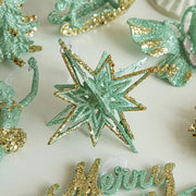 Christmas Decorations Christmas Tree Ornaments Green Butterfly Snowflake Decorations and Home Christmas Party Decorations
