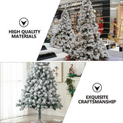 Christmas Decor Artificial Flocked Tree White Xmas Adorable Scene Layout Prop Household Simulated Green Simulation Supply
