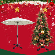 Christmas Tree Stand 360° Rotating Artificial Tree Bracket Electric Outlets Adjustable Universal Christmas Tree Metal Base 2023