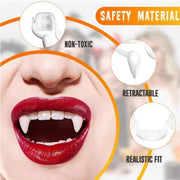 Retractable Vampire Teeth Halloween Vampire Fangs Dentures Vampire Teeth Horror Halloween Cosplay Party Decoration Fake Teeth