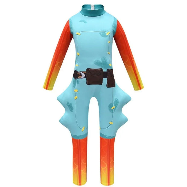 Cosplay Anime Halloween Kids Costume Game Boss Fish Tiger Jumpsuit Boy Christmas Birthday Party Fancy Carnival Costumes Ske 72th