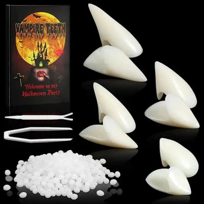 Halloween Fake Teeth Cosplay Vampire Fangs Retractable Teeth Dress Costume Tooth Gift Party Decoration Vampire Dracula Teeth