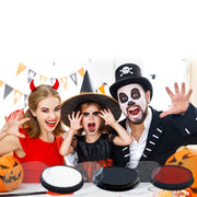 Water Based Face Body Paint Red White Balck, Water Activated Face Painting for Party, Non Toxic Facepaints for Halloween Demon