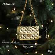 Christmas Tree Ornaments Natal Gold Bear Bell for ChristmasTree Hanging Pendants Home Party Decor New Year Navidad Decor
