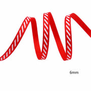 10 Yards Red White Candy Garland Gifts Wrapping Wreaths Bows Gift Box Bag Christmas Ribbon Red White Stripes Wholesale