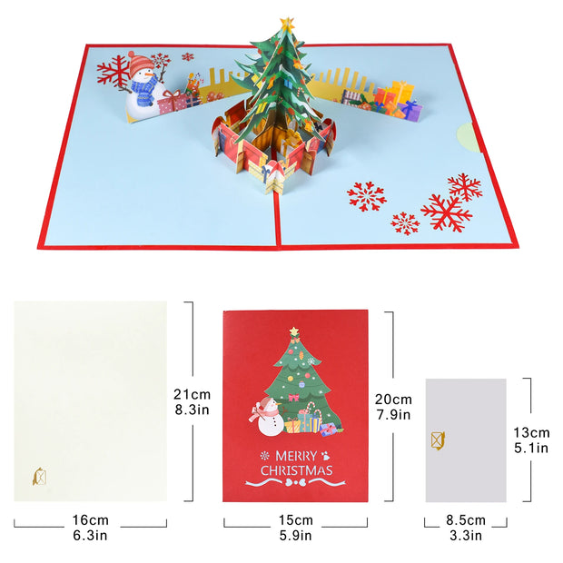 Pop Up Christmas Card, 3D Holidays Greeting Cards, New Year Card