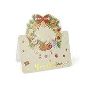 20/10/5/1Pcs Christmas Cards Greeting Invitations Foldable Bronzing Gifts Letter Home Xmas Party Envelope Decoration Accessories