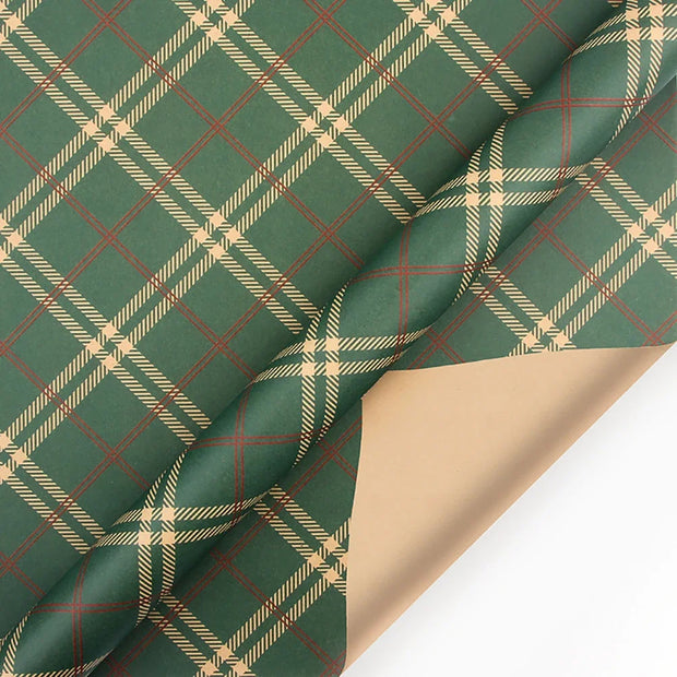 Christmas Kfrat Wrapping Paper Wedding Green Decoration Gift Wrap Artware Kraft Packing Paper Vellum New Year's Eve Decorations