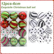 12pcs Christmas Ball Decoration Set 6cm Painted Electroplated Shiny Christmas Tree Decoration Ball Christmas Ball Party Pendants