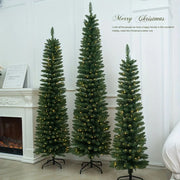 Artificial Christmas Tree Pointed Head PVC Pencil Green Christmas Tree 1.2m To 2.7m Home Christmas Atmosphere Decoration Supplie