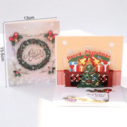 3D Pop UP Santa Cards Marry Christmas Greeting Cards Party Invitations Gifts New Year Greeting Card Anniversary Gifts Postcard