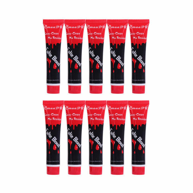 10pcs Red Artificial Fake Blood Is The Perfect Choice For Realistic Prank Makeup, Suitable For Costume Parties，Halloween Makeup