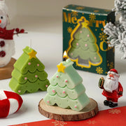 Christmas Tree Aromatherapy Candles Natural Soy Beeswax Blend Long Lasting Holiday Party Home Decor Gift for Christmas Valentine