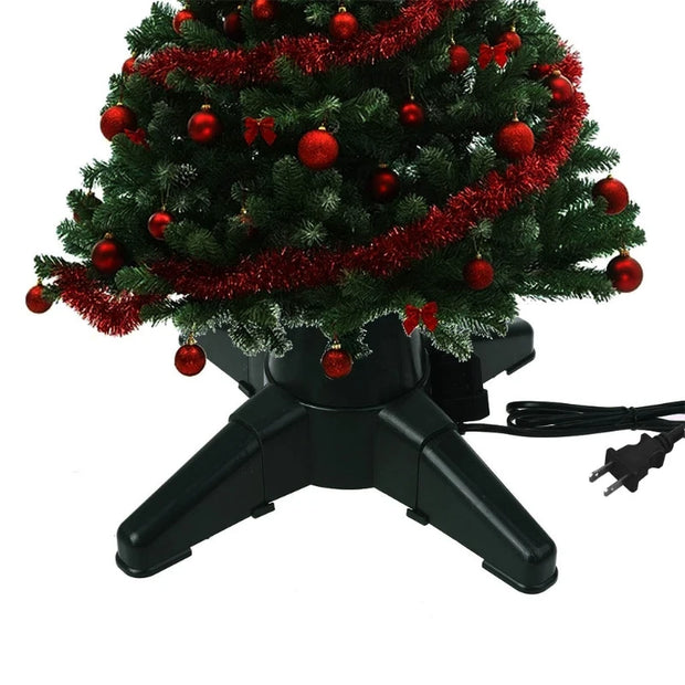Christmas Tree Electric Rotating Stand Heavy-Duty Artificial Xmas Tree Base