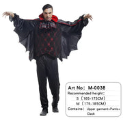 Halloween Male Vampire Cosplay Costume with Shirt/ Pants/ Vest/ Cloak，Men's Carnival Party Devil Dress Up