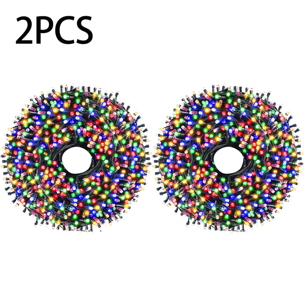 1/2/3Pcs LED String Light 10M/20M/30M Christmas Tree Fairy Outdoor Festoon 220V EU Plug/110V US Plug,Party Decor Lamp CW/WW/RGB
