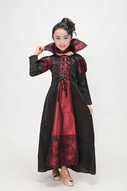 Gothic Vampire Costume for Baby Girls Halloween Princess Party Clothes Kids Cosplay Dress Children Masquerade Devil Ghost Outfit