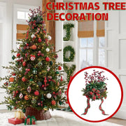Christmas Tree Decoration Red Fruit Top Hat Pine Cones Decoration Christmas Decoration Xmas Tree Ornament New Year Hanging Decor