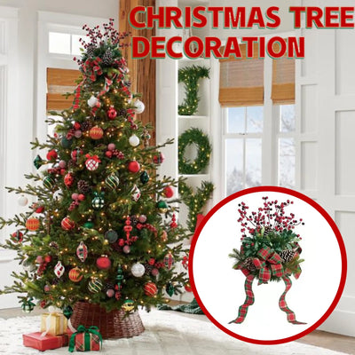 Christmas Tree Decoration Red Fruit Top Hat Pine Cones Decoration Christmas Decoration Xmas Tree Ornament New Year Hanging Decor
